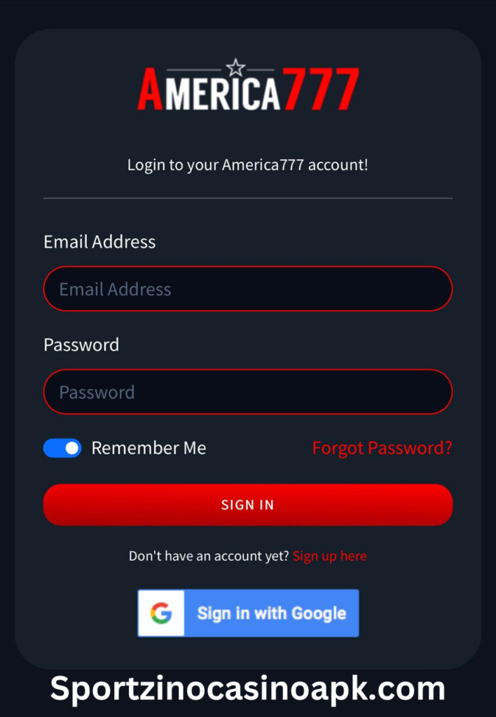 Login Tutorial America777 Casino