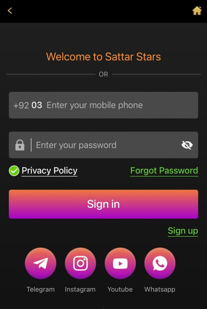 Sattar stars Sign in