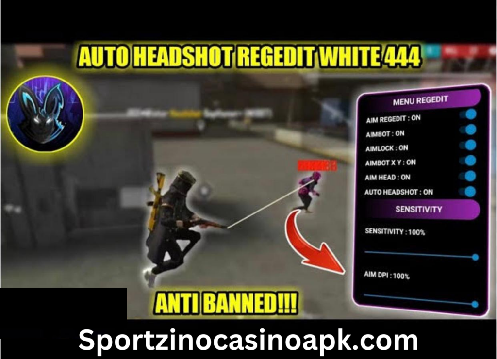 Auto headshot Regedit white 444